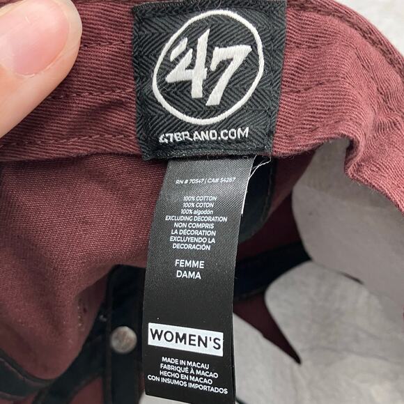 47 Black White Wine Cheetah Animal Print Hawkeye Iowa University Embroidered Hat - Picture 9 of 12